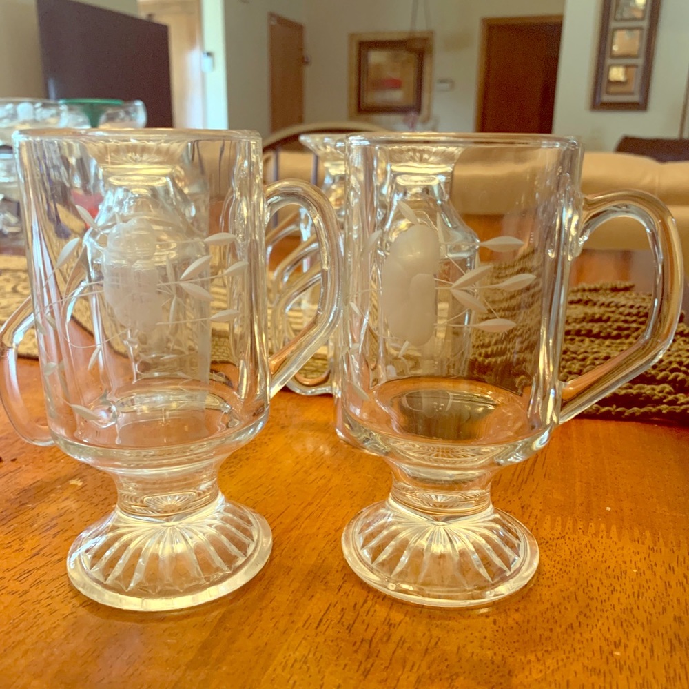 Princess house crystal coffee cups